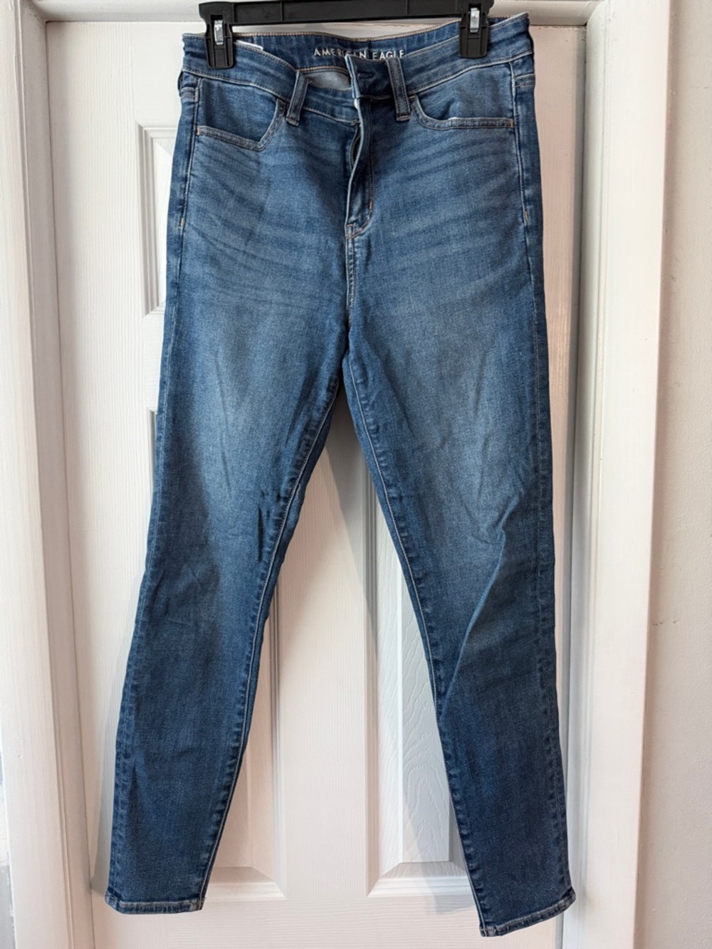American Eagle Outfitters Medium Blue High-Rise Skinny Jeans - size 10